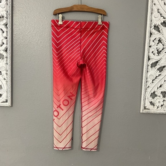 Peloton Terez Red/Orange Stripe Leggings Womens Size Medium new with tags - Picture 5 of 8